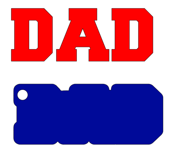 Dad - 2.5 inch Keychain