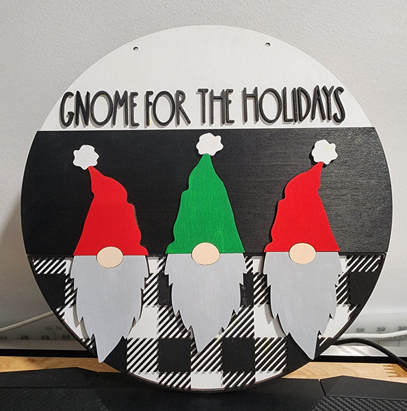 Gnome for the Holidays Sign - multiple sizes