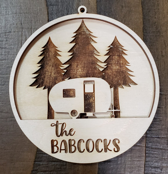 Camping Ornament - Personalized