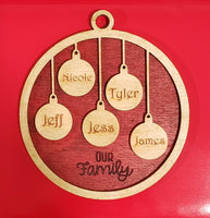 Family Christmas Ornament - Personalized