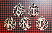 Fancy Monogram Christmas Ornament - Personalized